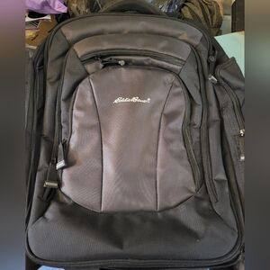 Eddie Bauer Black Rolling Travel Pack